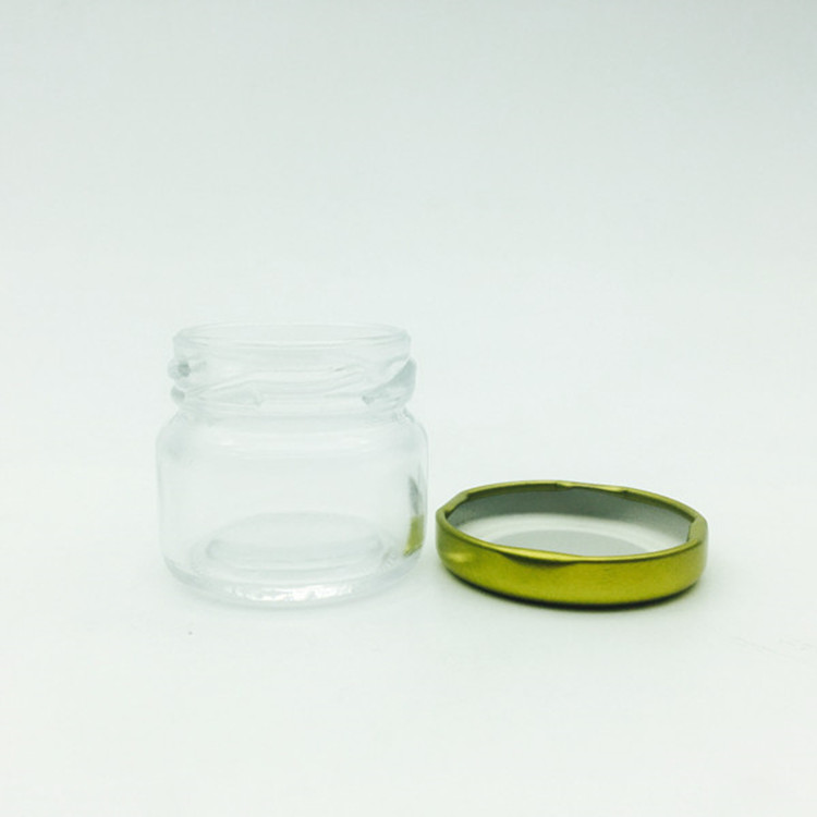 Food grade empty mini 25ml honey jar glass jam jar